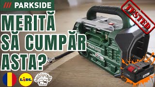 COMPRESOR ȘI POMPĂ DE AER CU ACUMULATOR Parkside PKA 20Li C3 ROMÂNIA ROMÂNĂ LIDL [upl. by Cara]