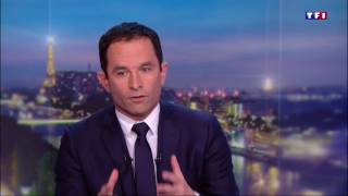 Benoît Hamon invité du 20 heures de TF1  Dimanche 26 février 2017 [upl. by Alohs935]