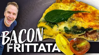 EASY TO MAKE FRITTATA with BACON  DADS THAT COOK [upl. by Nanyk571]