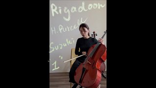 Rigadoon by HPurcell Suzuki cello book 1 No13 [upl. by Nicol780]