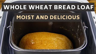 How To Make A Moist Whole Wheat Bread Loaf In A Breadmaker [upl. by Adnael]