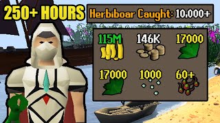 I caught over 10000 herbiboar for this  UIM Collection Log Completionist 30 OSRS [upl. by Ultann830]