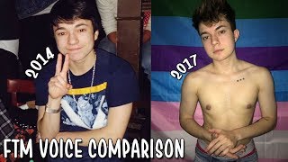 FTM VOICE COMPARISON 4 YEARS ON T [upl. by Airdna]