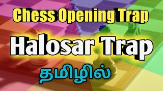 Halosar Trap  Chess Opening Trap in Tamil [upl. by Eelrehpotsirhc568]