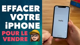 Réinitialiser  Effacer son iPhone pour le vendre • Déconnexion iCloud  Apple [upl. by Prudie]