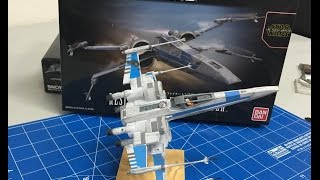 Building The BANDAI 172 Star Wars  The Force Awakens resistance Xwing fighter [upl. by Adnicaj]