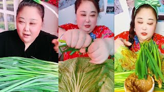 ASRM MUKBANG  Challenge Eat green onions eat shrimp eat fish  eat meat part 71 [upl. by Naus123]