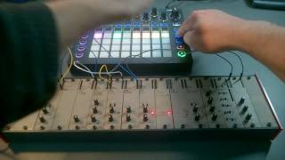 AE modular Demo MIDI Sync with Novation CIRCUIT [upl. by Ahseat184]