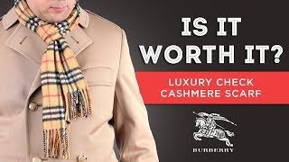 Burberry Scarf Is It Worth It  Luxury Check Cashmere Scarf Review [upl. by Mafalda]