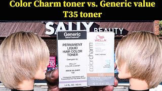 Wella color charm t35 toner vs Generic value t35 toner [upl. by Odawa599]