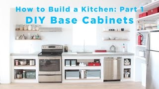 The Total DIY Kitchen Part 1 Base Cabinets [upl. by Adnahsat]