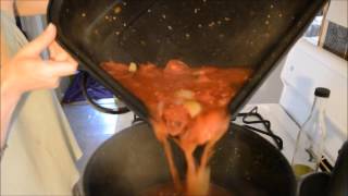 Roasted Tomato soup canning [upl. by Aicirtel]