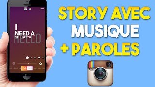 Comment faire une story Instagram avec une musique et les paroles [upl. by Merry204]