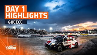 Day 1 Highlights  WRC EKO Acropolis Rally Greece 2023 [upl. by Gitt81]