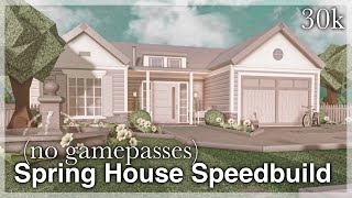 Bloxburg  Spring House Speedbuild no gamepasses  exterior [upl. by Lavena586]