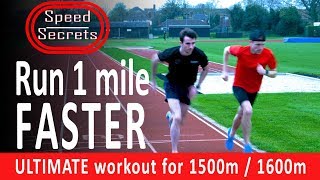 Run 1 mile FASTER Training workout that boosts SPEED and ENDURANCE [upl. by Eellek]