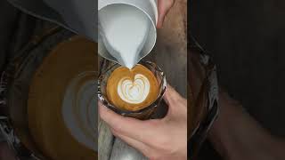 Cortado tulip latte art [upl. by Bradney]