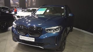 BMW iX3 Phytonic Blue Car 2021 Exterior Walkaround [upl. by Hertha]