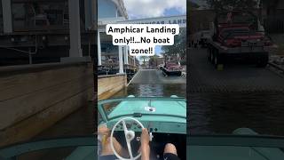 Amphicar Landing amphicar amphibiousvehicles car boat both landing disney springs fyp [upl. by Aihsercal]