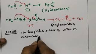 HYDRATION OF ETHENE TO FORM ETHANOLMECHANISM👍 [upl. by Savory]