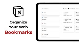 How to Build a Bookmark Manager in Notion  Notion Tutorial [upl. by Evot62]