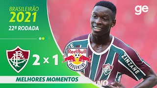 FLUMINENSE 2 X 1 BRAGANTINO  MELHORES MOMENTOS  22ª RODADA BRASILEIRÃO 2021  geglobo [upl. by Amme844]