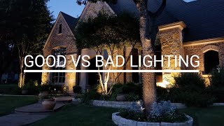 Good vs Bad Lighting Outdoor lighting examples [upl. by Elakram383]