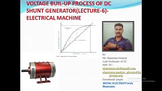 VOLTAGE BUILD UP PROCESS IN DC SHUNT GENERATOROCCLECTURE6ELECTRICAL MACHINE [upl. by Airtina58]