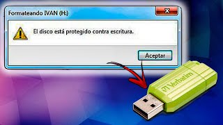 ✅MUY FÁCIL Quitar Protección Contra Escritura USB Verbatim [upl. by Elem]