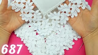 ¡Hermosa puntilla de ENCAJE Aprende con este tutorial 🌷 687 [upl. by Jacobson]