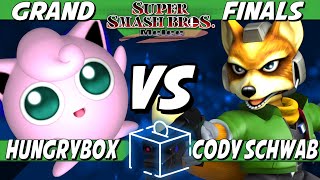 Coinbox 63  Hungrybox Jigglypuff vs Cody Schwab Fox Grand Finals  Smash Melee [upl. by Adnowal760]