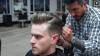 Classic Pompadour Haircut With A Fade [upl. by Waite]