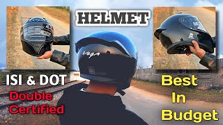 Vega Bolt Black  Best Looking Budget Helmet  ISI amp DOT Certified Helmet Un Budget [upl. by Neelrak789]