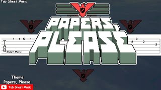 Papers Please  Theme Song Guitar Tutorial [upl. by Edva]