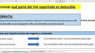 EJEMPLO PRORRATA GENERAL IVA [upl. by Gothar]