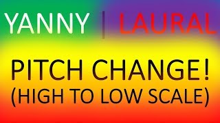 YANNY LAUREL PITCH CHANGE SCALE OF HIGH TO LOW FREQUENCIES HOW TO HEAR BOTH [upl. by Magan]