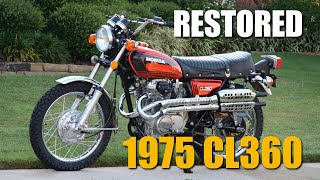 1975 Honda CL360 Scramblers FULL Restoration  Cruisemans Garage [upl. by Ajat]