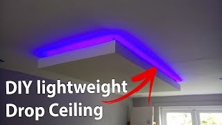 DIY Lightweight Drop Ceiling lighting [upl. by Dulcia]