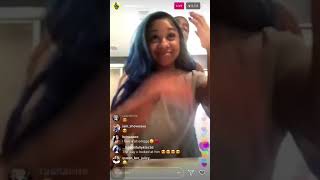 Reginae Carter amp YFN Lucci go live on instagram [upl. by Schubert440]