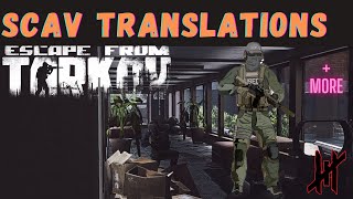 Scav VOICE LINE Guide and TRANSLATIONS  Escape From Tarkov [upl. by Aloek]