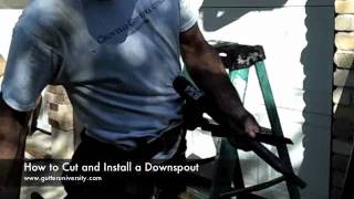 How to Cut and Install a Downspout [upl. by Illehs]