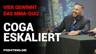 Die komplette Eskalation  Vier gewinnt  Das MMAQuiz S1E3  Coga vs Bergmann vs Kraniotakes [upl. by Studner]