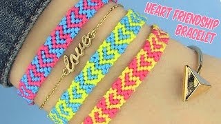 DIY Heart Friendship Bracelets [upl. by Longfellow820]