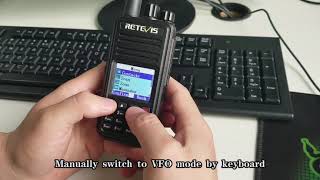 How to enter into VFO mode of Retevis RT3S [upl. by Noval]