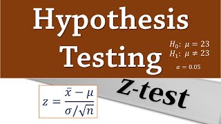 Hypothesis Testing Twotailed z test for mean [upl. by Corney]