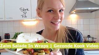 Zalm Salade In Wraps  Gezonde Kook Video [upl. by Annaeiluj]