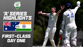 Australia A v India A  Firstclass match one  Day 1 [upl. by Dougall]