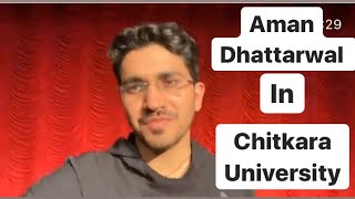 Aman Dhattarwal Seminar  Chitkara University  Student’s Problems  Motivational Session [upl. by Aihsele]