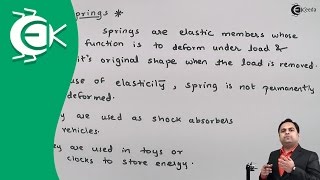 Definition of Spring  Springs  Design of Machine [upl. by Ycnahc]