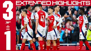 HAVERTZ SAKA amp MARTINELLI GOALS ❤️  EXTENDED HIGHLIGHTS  Arsenal vs Southampton 31  PL [upl. by Yssim]